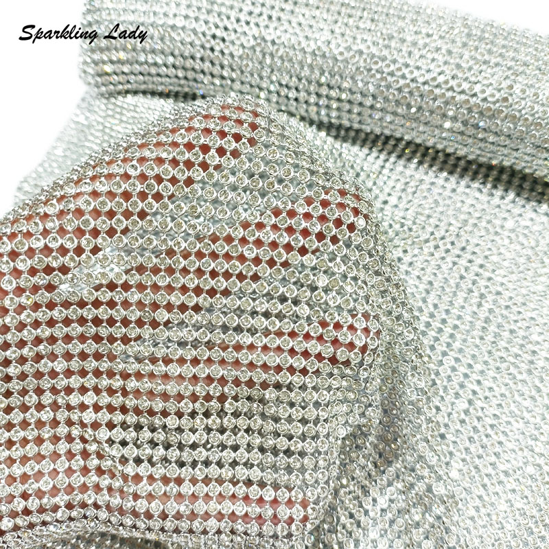 3MM Fashion Metal Rhinestone F - Crystal Mesh Fabric incelemesi ve fiyatı