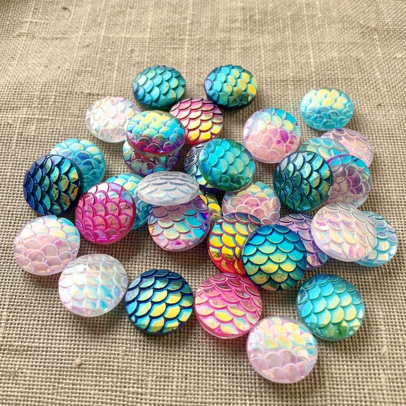80pcs 12mm Mermaid Fish Scale  - Embellishment Glue Craft incelemesi ve fiyatı