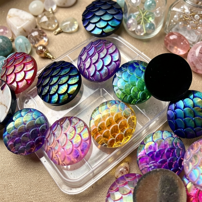 80pcs 12mm Mermaid Fish Scale  - Embellishment Glue Craft incelemesi ve fiyatı