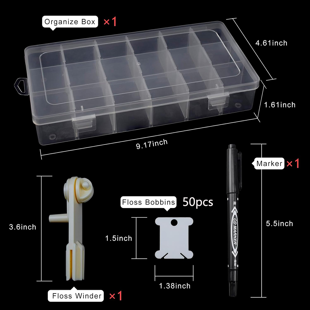 Embroidery Floss Organizer 18  - Craft Embellishment Storage incelemesi ve fiyatı