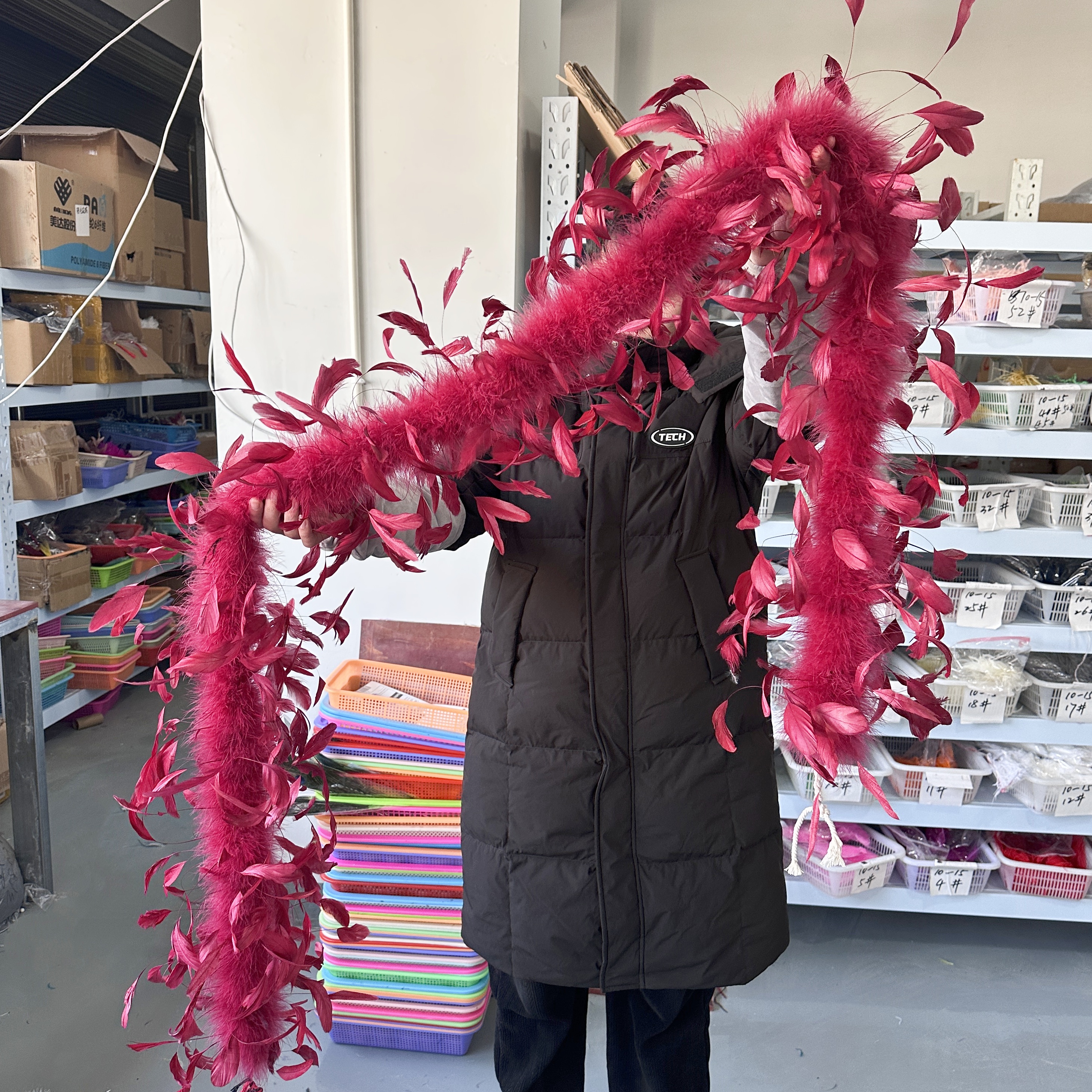 2Meter Burgundy Turkey Marabou - Feather Trim Marabou incelemesi ve fiyatı