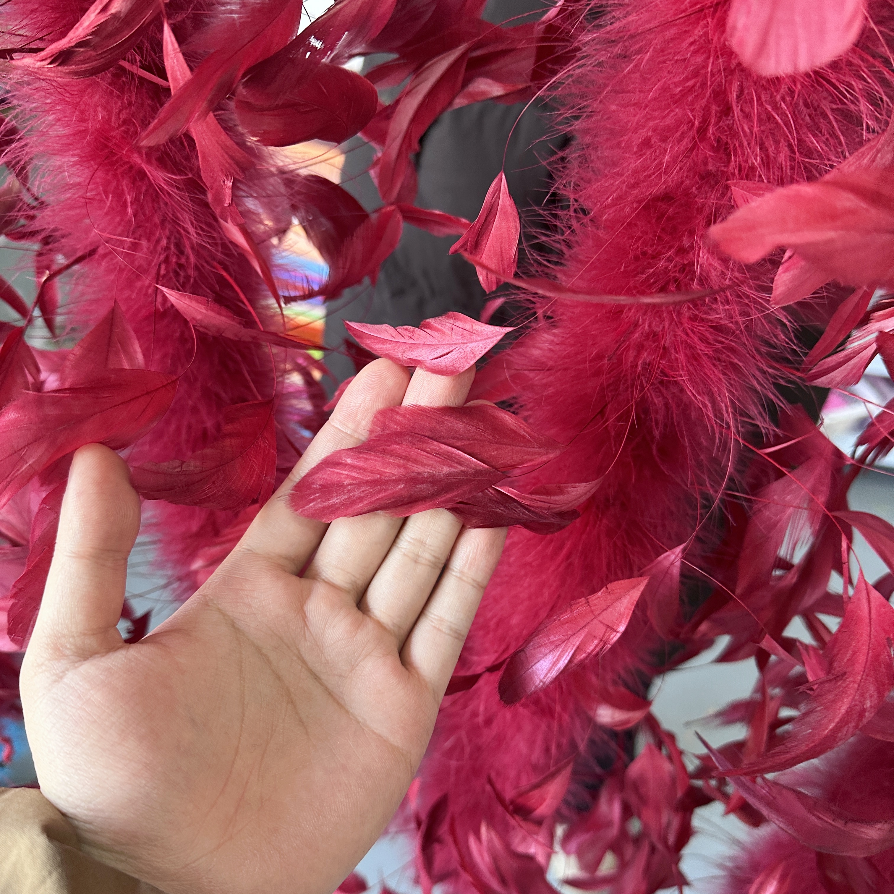 2Meter Burgundy Turkey Marabou - Feather Trim Marabou incelemesi ve fiyatı