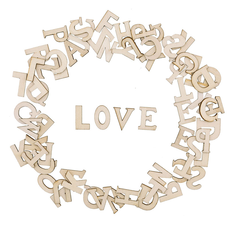 100pcs Letters Wooden Alphabet - Embellishments For Scrapbooking incelemesi ve fiyatı