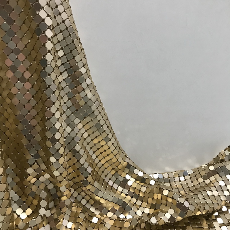 Gold Aluminum Metal Sequin Fab - Crystal Mesh Fabric incelemesi ve fiyatı