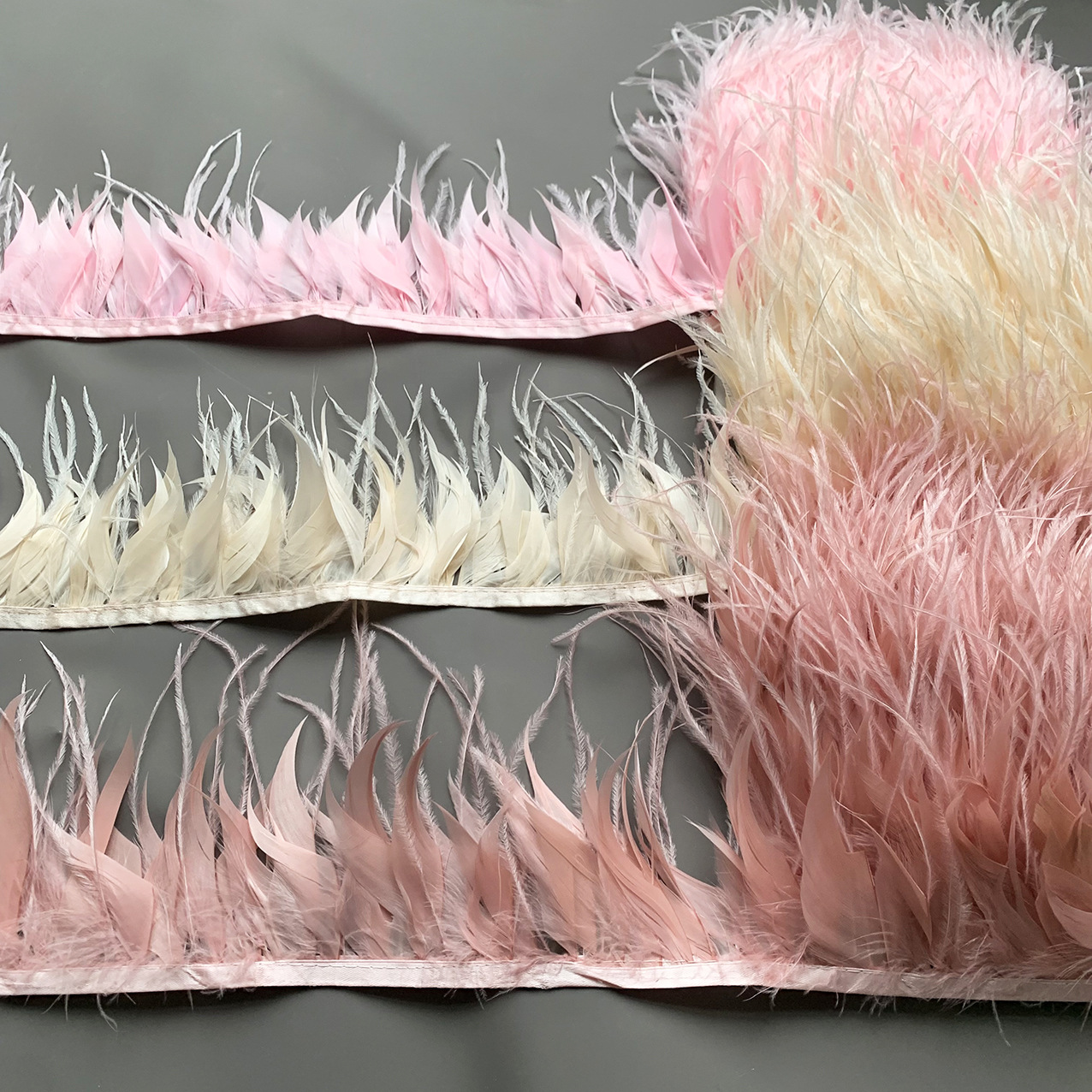 10M Colorful Ostrich Feather T - Fringe Ribbon Sewing incelemesi ve fiyatı