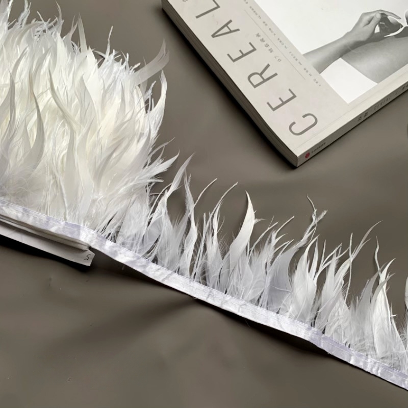 10M Colorful Ostrich Feather T - Fringe Ribbon Sewing incelemesi ve fiyatı