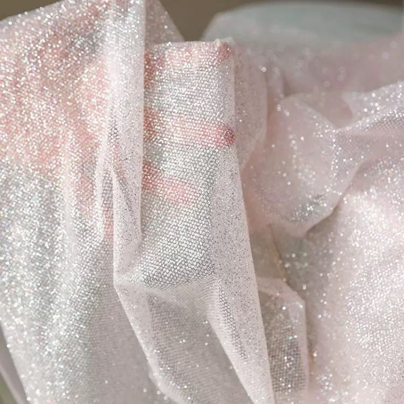 Glitter Sequin Mesh Fabric for - Crystal Mesh Fabric incelemesi ve fiyatı