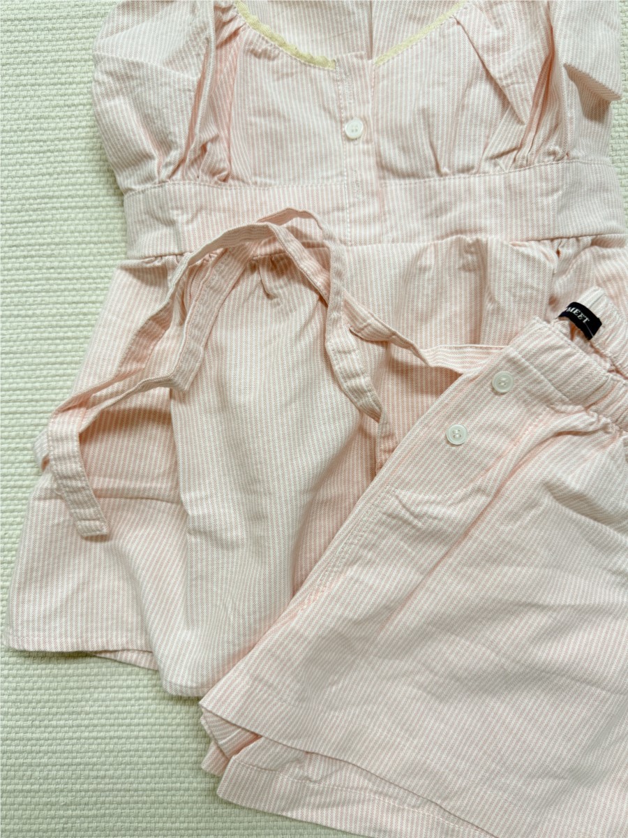 Pink Striped Lace Trim Tank Sh - Elastic Lace Trim incelemesi ve fiyatı