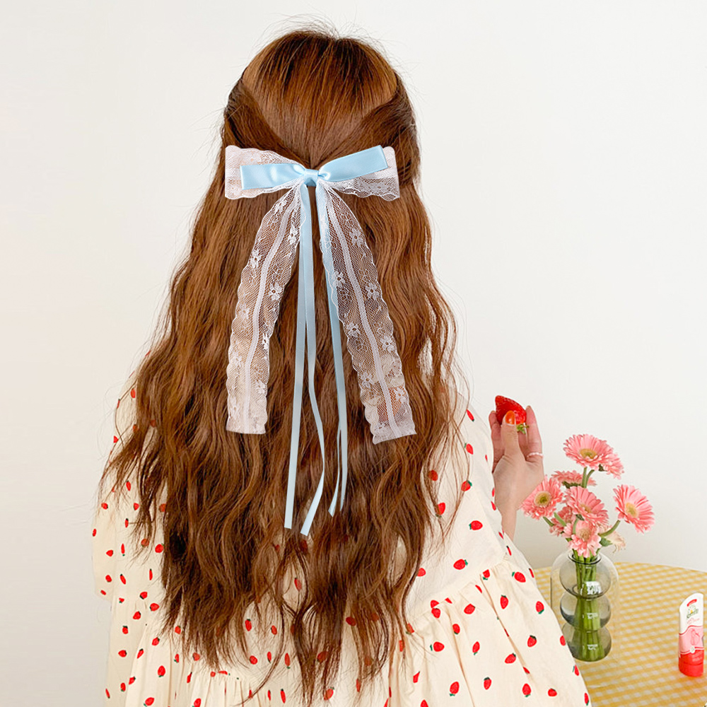 Korean Style Pink Blue Lace Bo - Tassel Fringe Trim incelemesi ve fiyatı