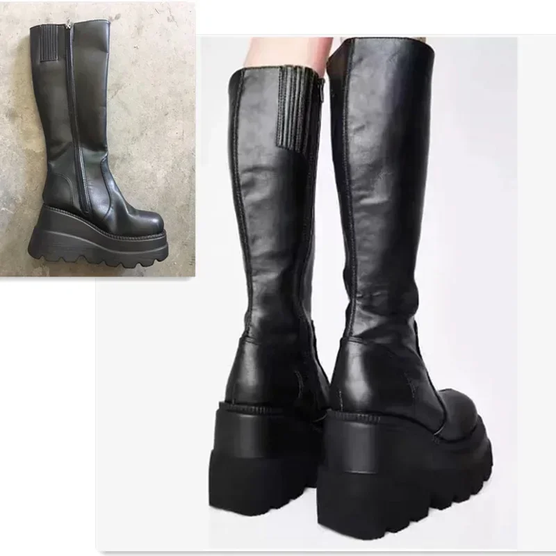 Punk Women Platform Boots Elas - Guipure Lace Panel incelemesi ve fiyatı