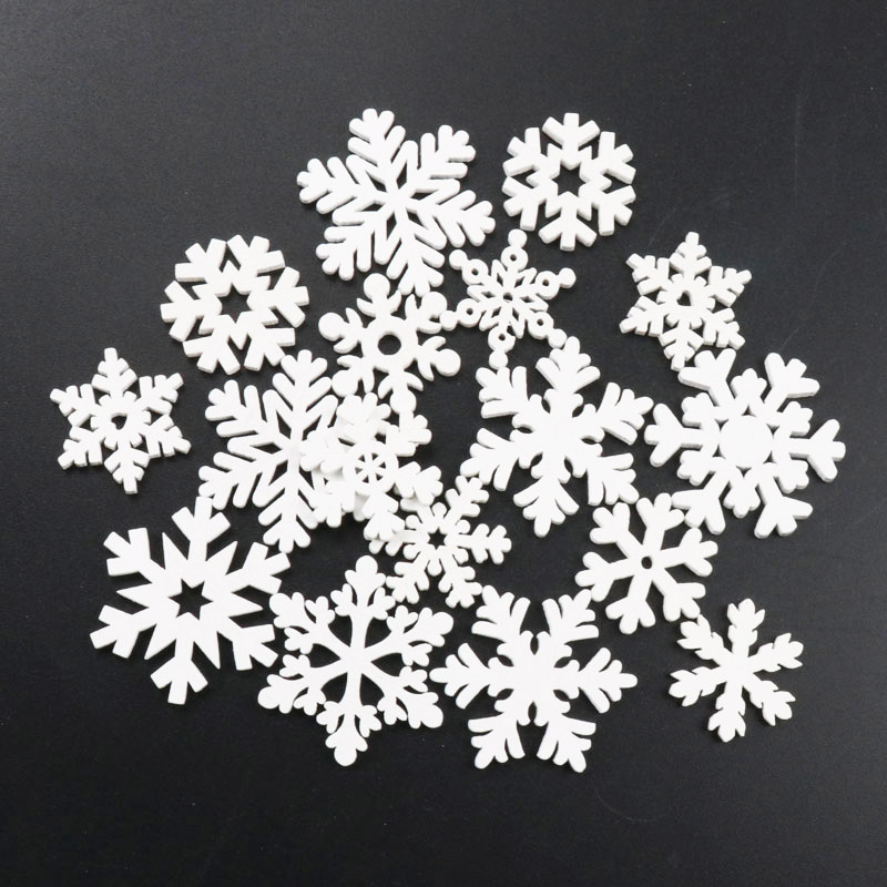 20Pcs Wooden Christmas Snowfla - Embellishments For Scrapbooking incelemesi ve fiyatı