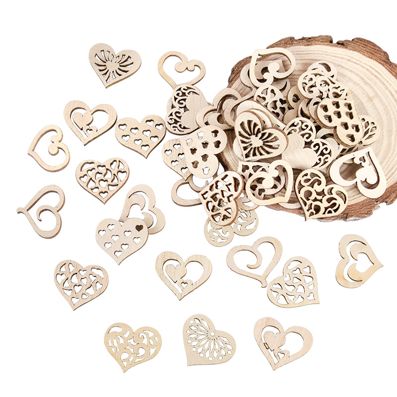 50/100pcs Hollowed Heart Patte - Embellishments For Scrapbooking incelemesi ve fiyatı