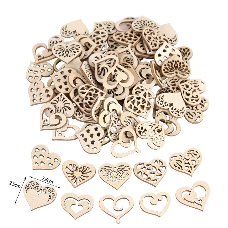 50/100pcs Hollowed Heart Patte - Embellishments For Scrapbooking incelemesi ve fiyatı