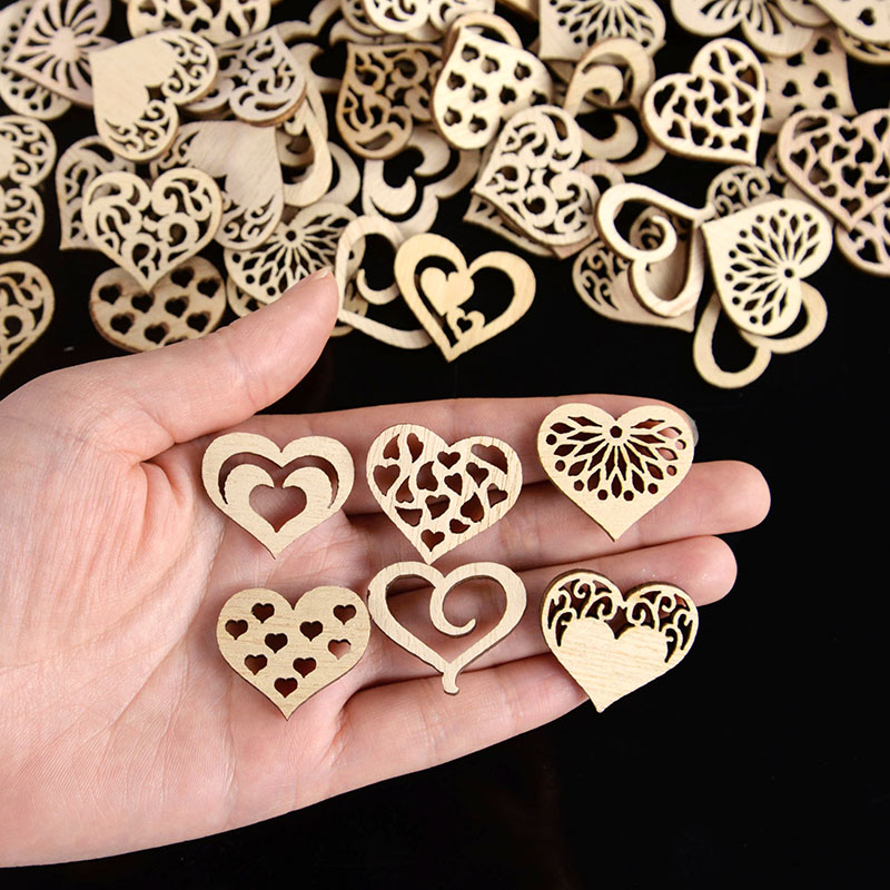 50/100pcs Hollowed Heart Patte - Embellishments For Scrapbooking incelemesi ve fiyatı