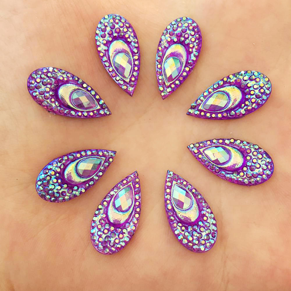 40PCS Resin 10*20mm Teardrop P - Embellishment Glue Craft incelemesi ve fiyatı