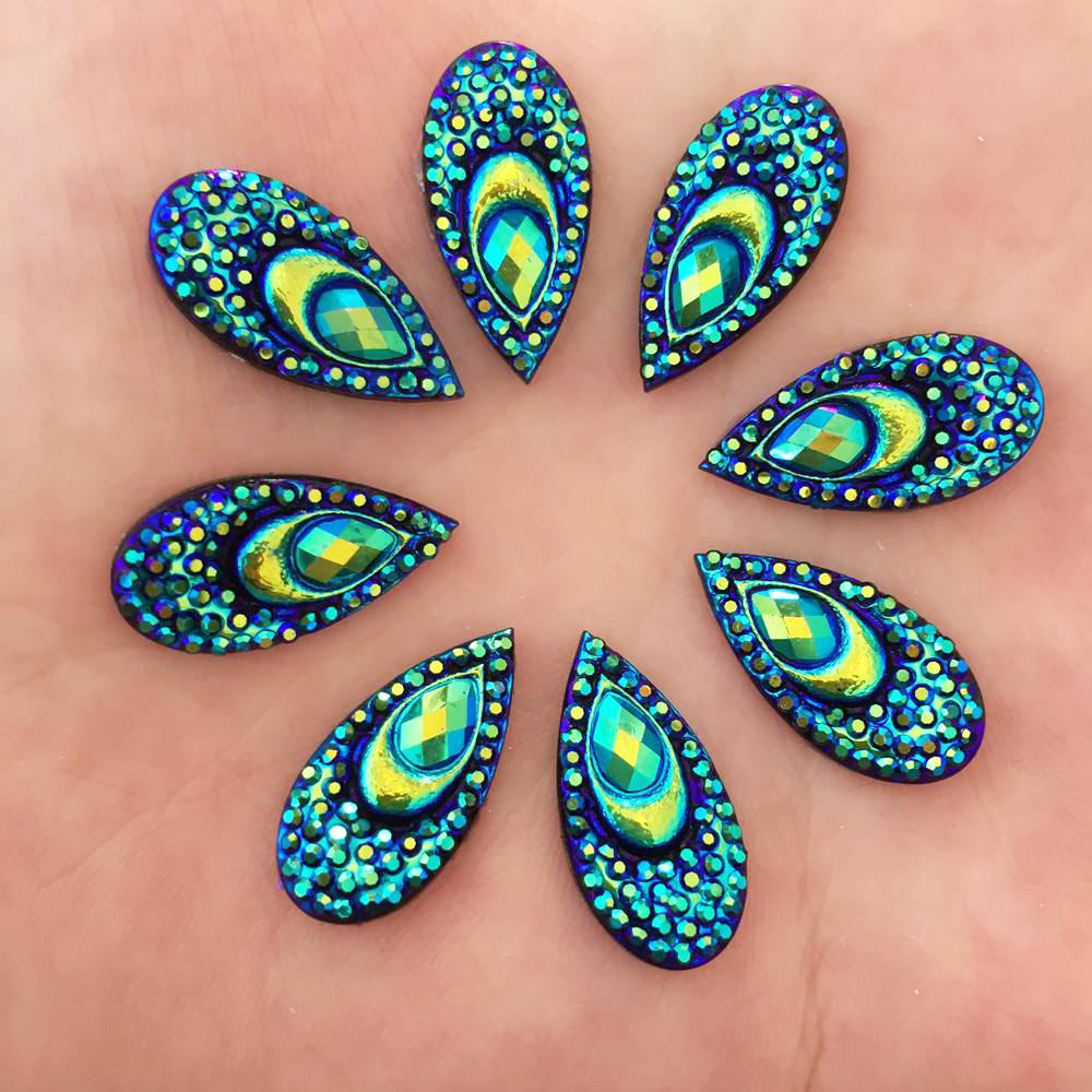 40PCS Resin 10*20mm Teardrop P - Embellishment Glue Craft incelemesi ve fiyatı