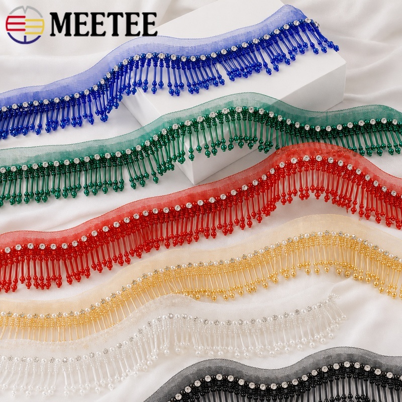 1Yard 5cm Beaded Lace Trim Fri - Fringe Ribbon Sewing incelemesi ve fiyatı