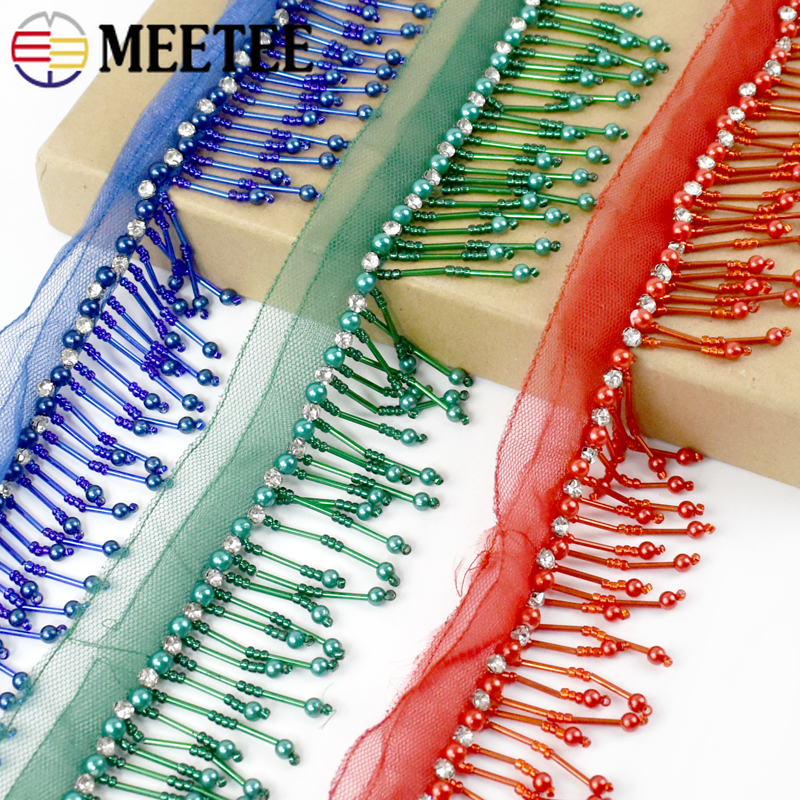 1Yard 5cm Beaded Lace Trim Fri - Fringe Ribbon Sewing incelemesi ve fiyatı