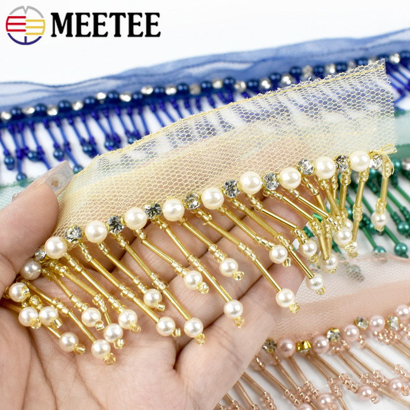 1Yard 5cm Beaded Lace Trim Fri - Fringe Ribbon Sewing incelemesi ve fiyatı