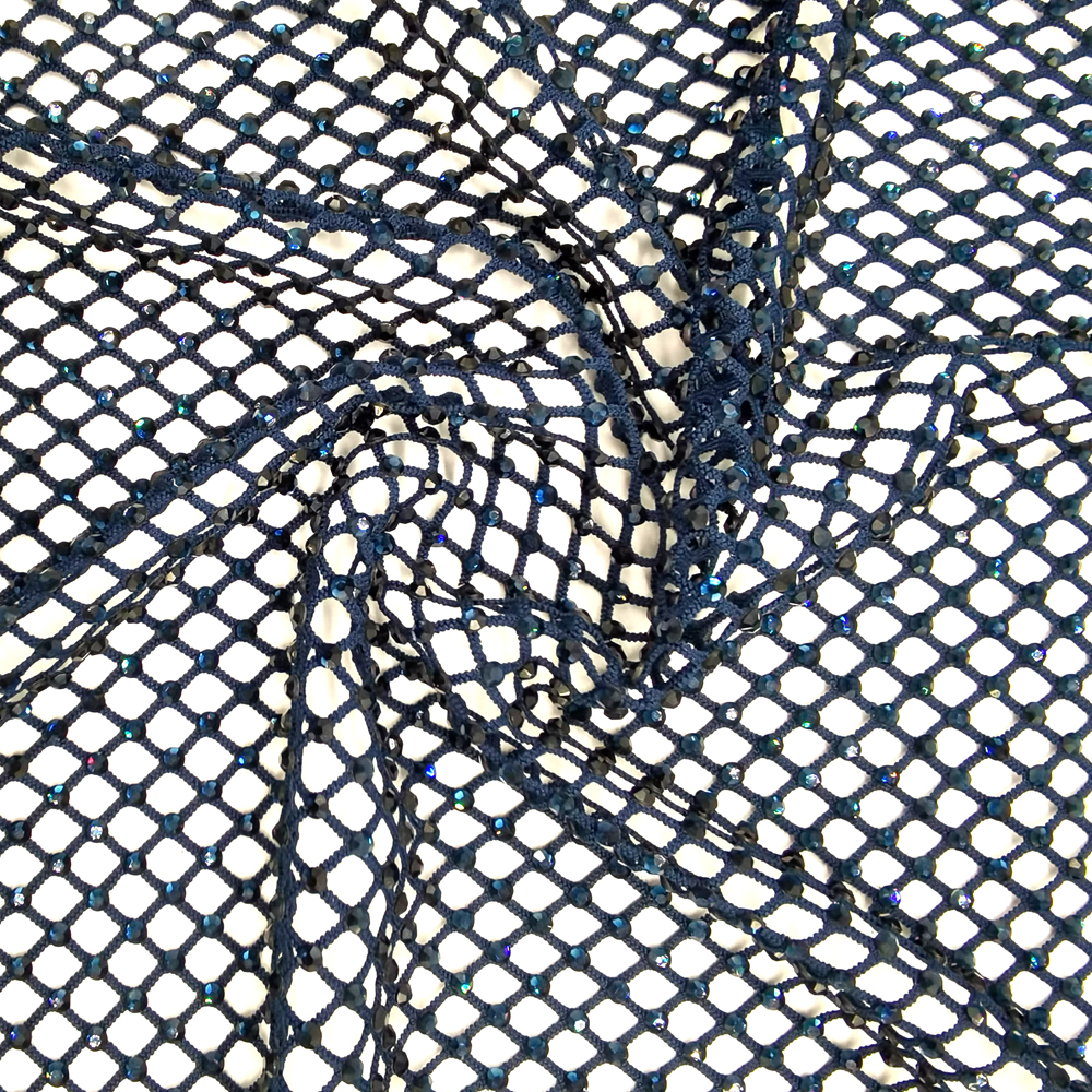 SS10 Rhinestones Mesh Navy Col - Crystal Mesh Fabric incelemesi ve fiyatı
