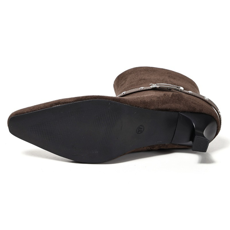 New Winter Suede Women High Bo - Guipure Lace Panel incelemesi ve fiyatı