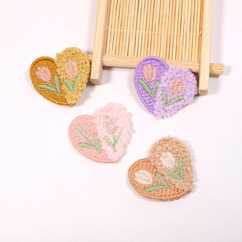 10PCS Wool Plush Love Flower A - Applique Patch Flower incelemesi ve fiyatı