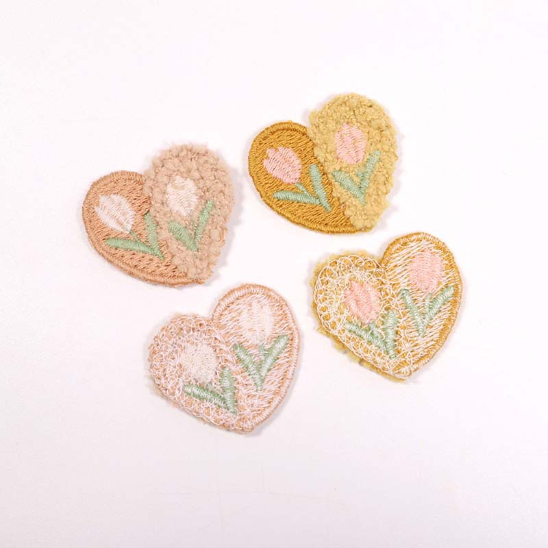 10PCS Wool Plush Love Flower A - Applique Patch Flower incelemesi ve fiyatı