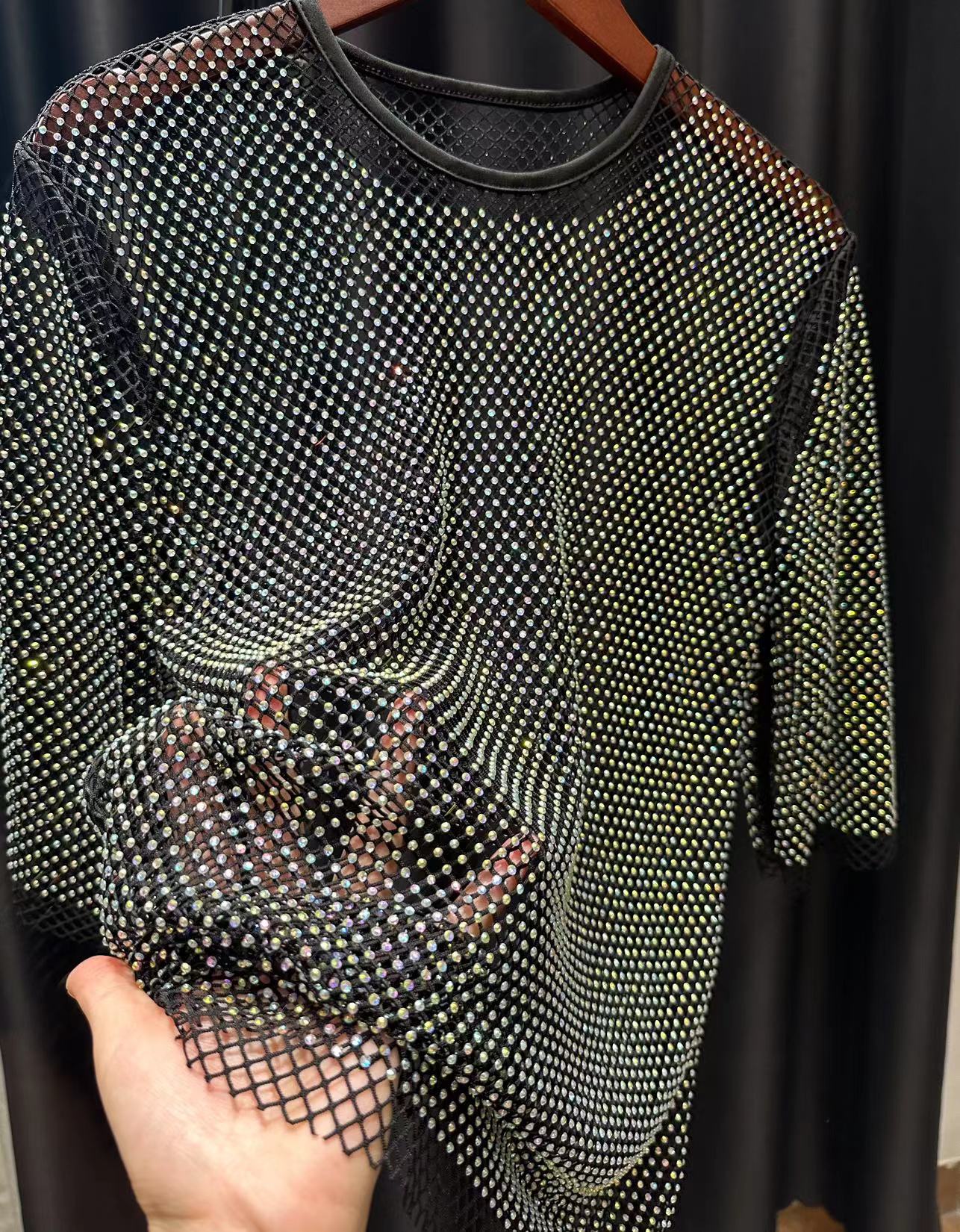 ColorShiny Diamonds  Electric  - Crystal Mesh Fabric incelemesi ve fiyatı