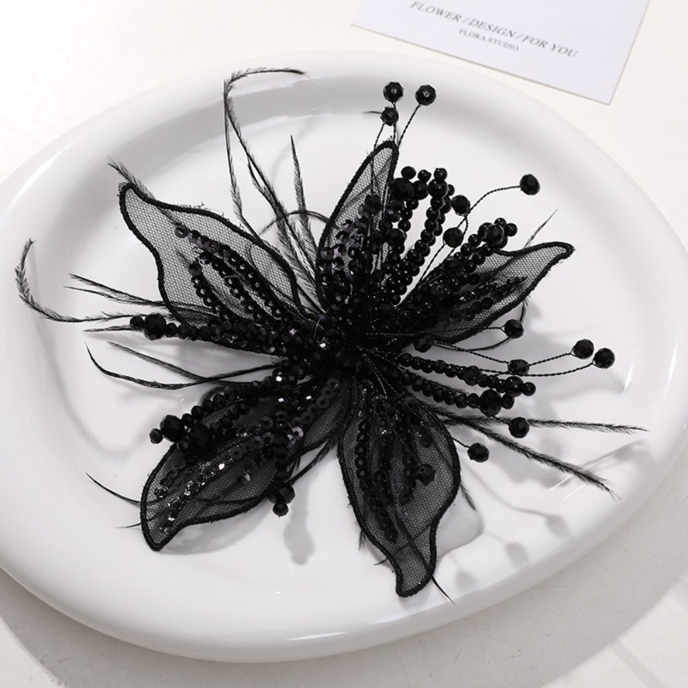 1PC Feather Pearl 3D Organza F - Applique Patch Flower incelemesi ve fiyatı