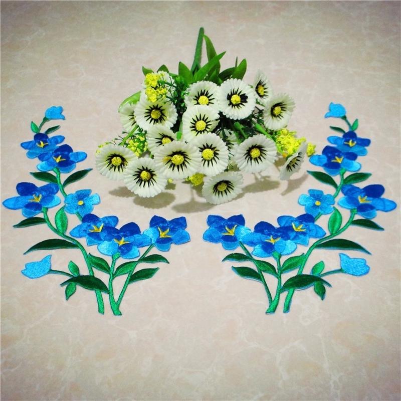 1/2pcs Nice Blue Flower Patch  - Applique Patch Flower incelemesi ve fiyatı