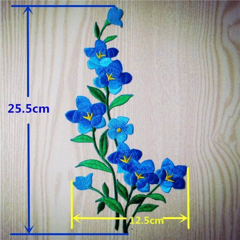 1/2pcs Nice Blue Flower Patch  - Applique Patch Flower incelemesi ve fiyatı