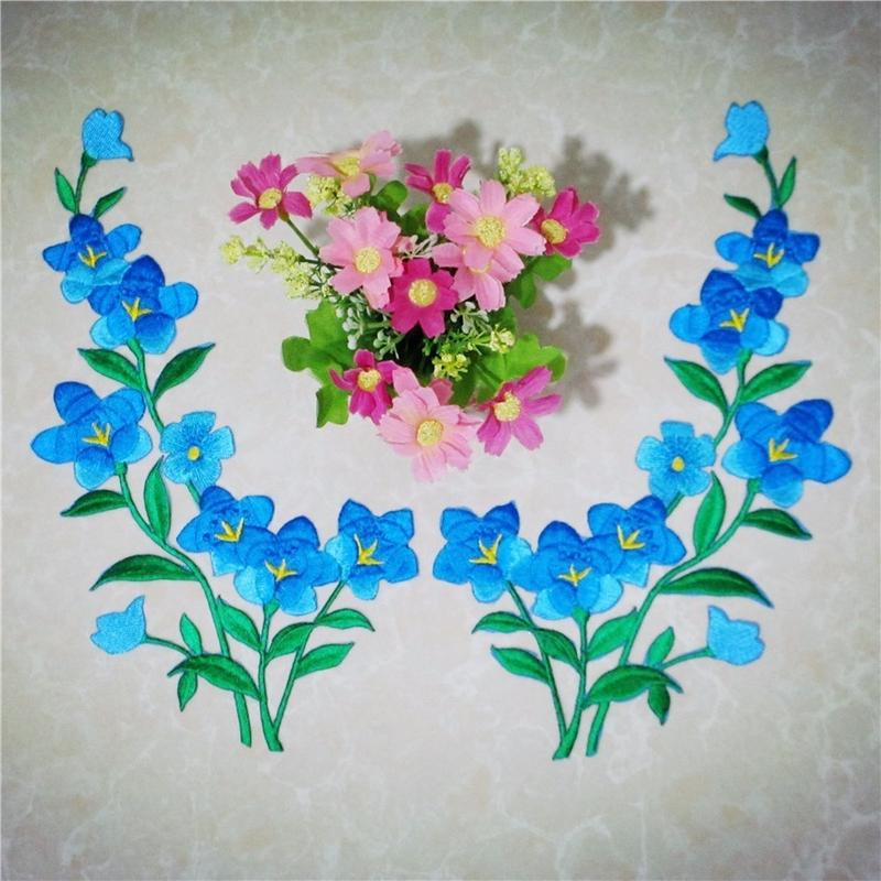1/2pcs Nice Blue Flower Patch  - Applique Patch Flower incelemesi ve fiyatı