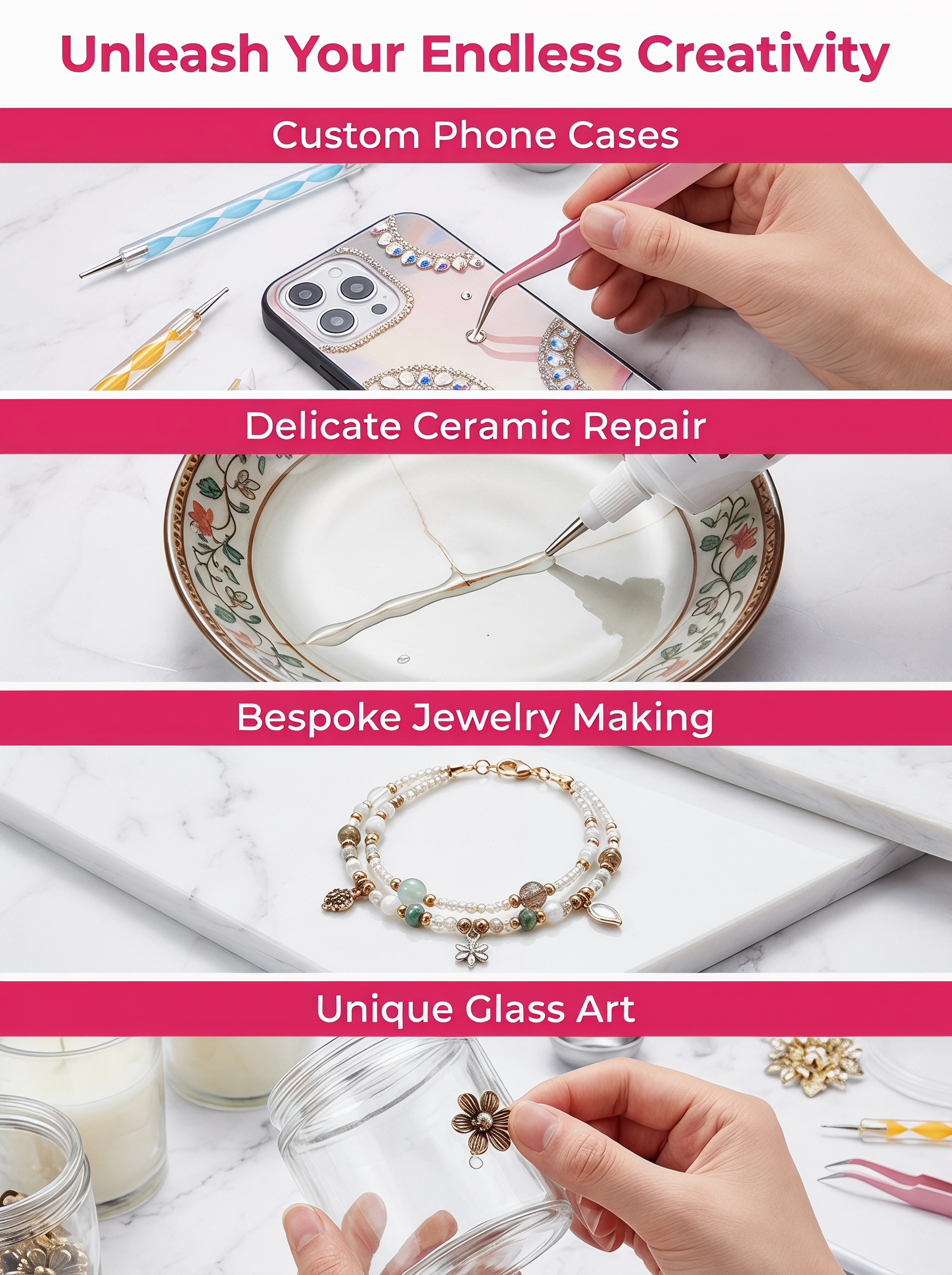 3Pcs Transparent Invisible Jew - Embellishment Glue Craft incelemesi ve fiyatı