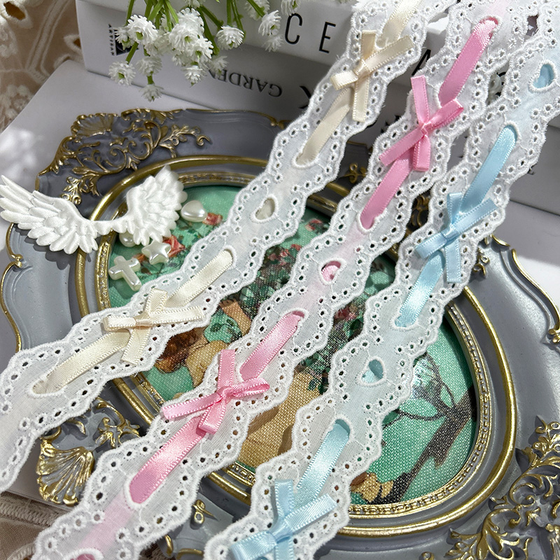 1yard Bow Pleated Lace Lolita  - Lace Ribbon Trim incelemesi ve fiyatı