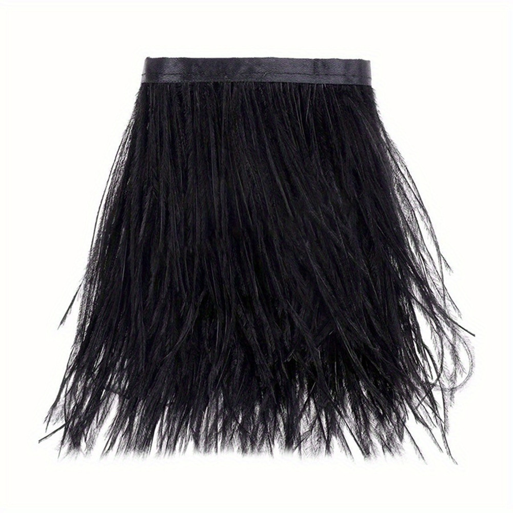 1M 8-10cm Black Ostrich Feathe - Feather Trim Marabou incelemesi ve fiyatı