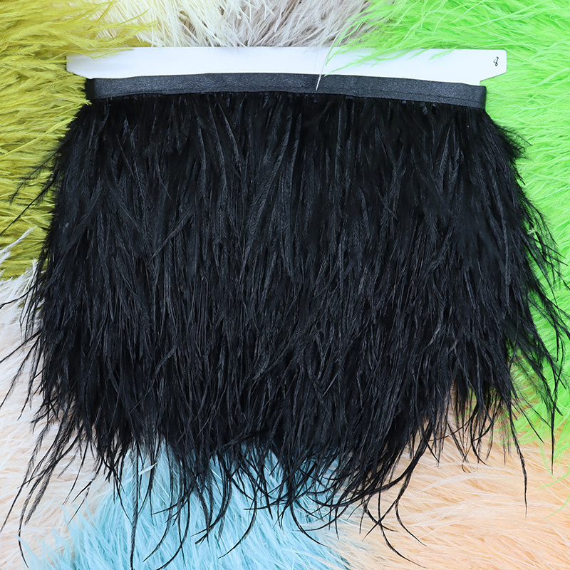 1M 8-10cm Black Ostrich Feathe - Feather Trim Marabou incelemesi ve fiyatı