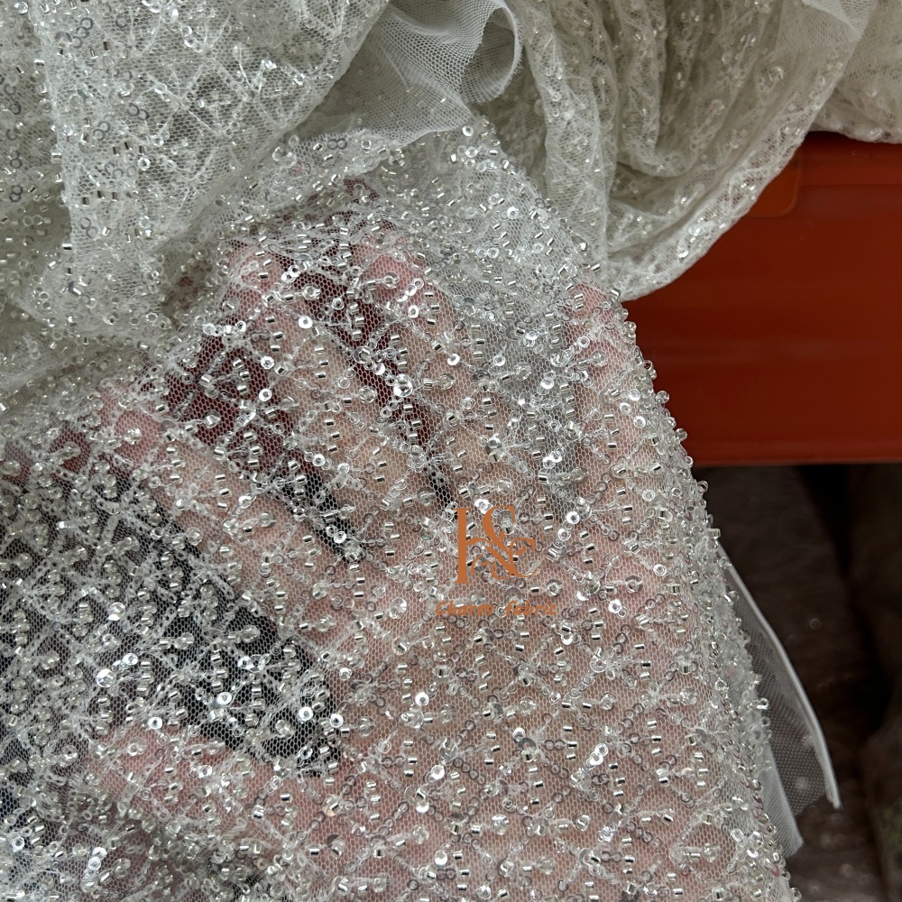 High-end lace embroidery beadi - Crystal Mesh Fabric incelemesi ve fiyatı