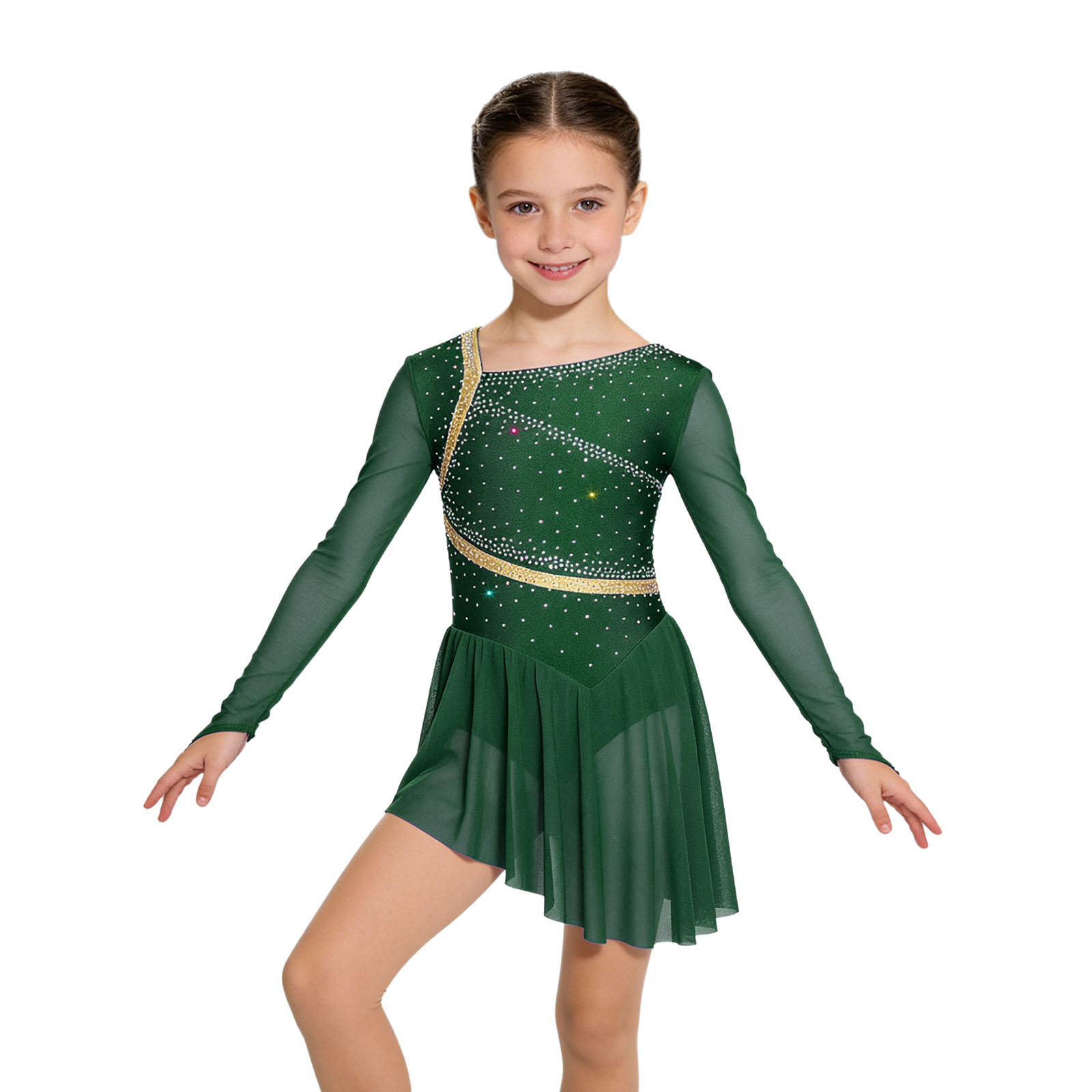 Kids Girls Figure Skating Lyri - Rhinestone Banding Trim incelemesi ve fiyatı