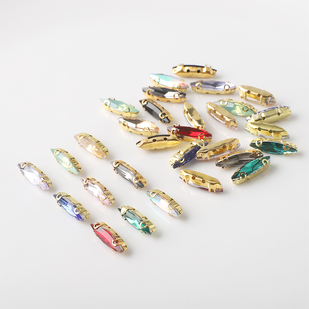 20Pcs 4x15mm Horse eye Crystal - Sew On Rhinestone incelemesi ve fiyatı