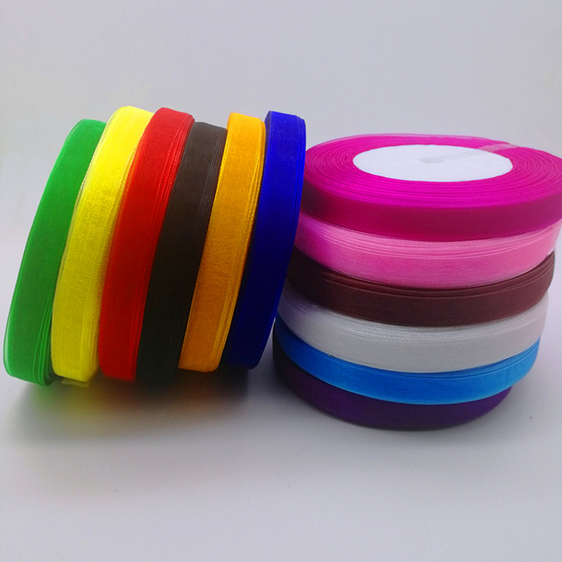 Hot 10mm 50Yards Spool Satin E - Organza Ribbon Spool incelemesi ve fiyatı