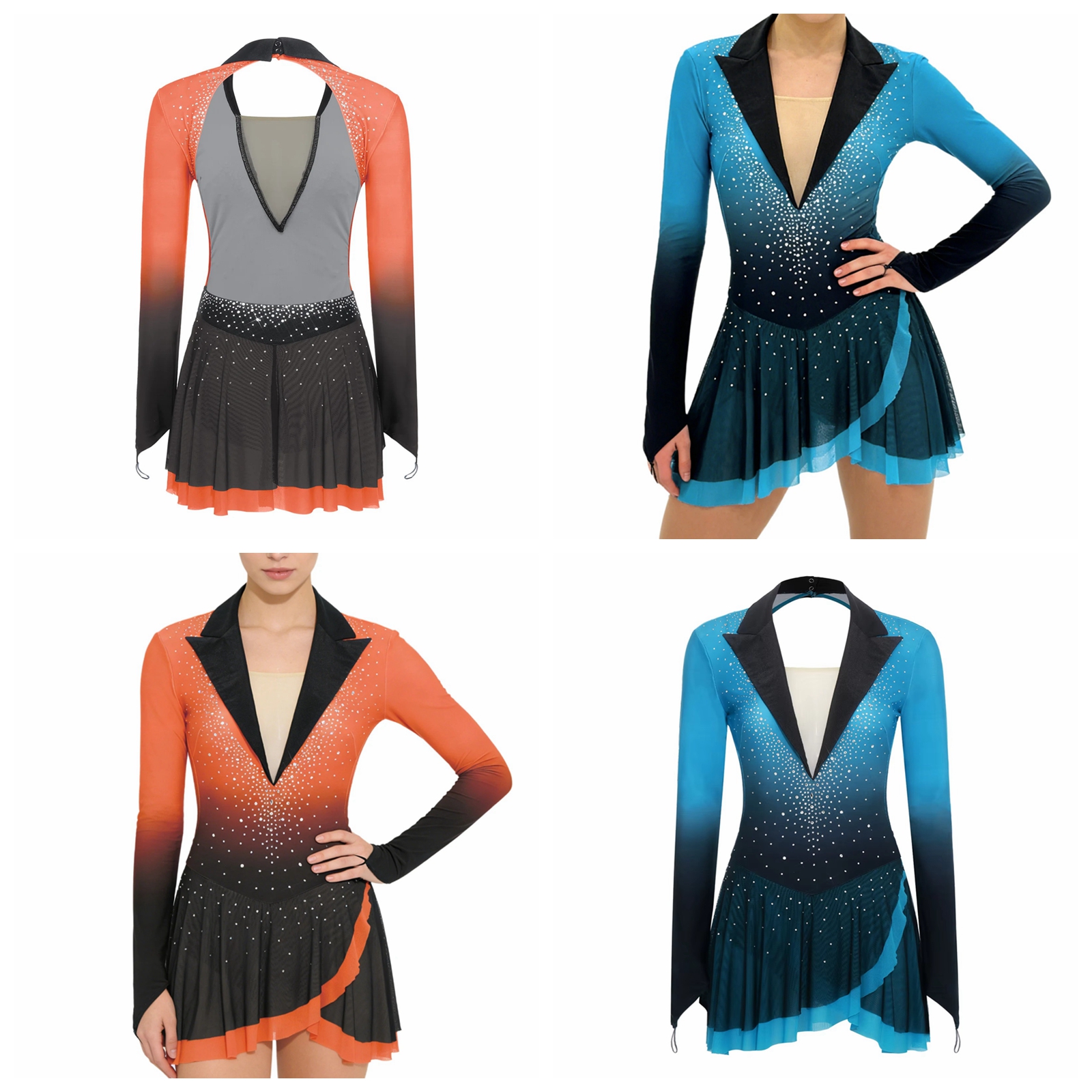 Womens Sheer Mesh Gymnastics B - Rhinestone Banding Trim incelemesi ve fiyatı