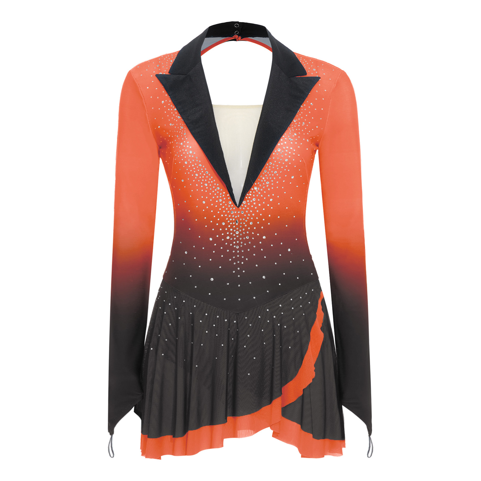 Womens Sheer Mesh Gymnastics B - Rhinestone Banding Trim incelemesi ve fiyatı