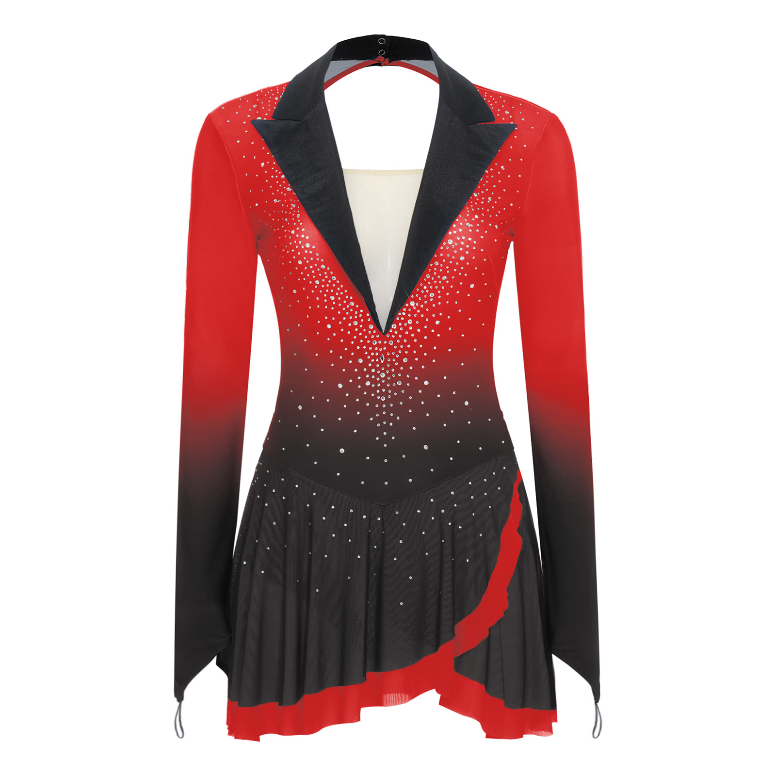 Womens Sheer Mesh Gymnastics B - Rhinestone Banding Trim incelemesi ve fiyatı