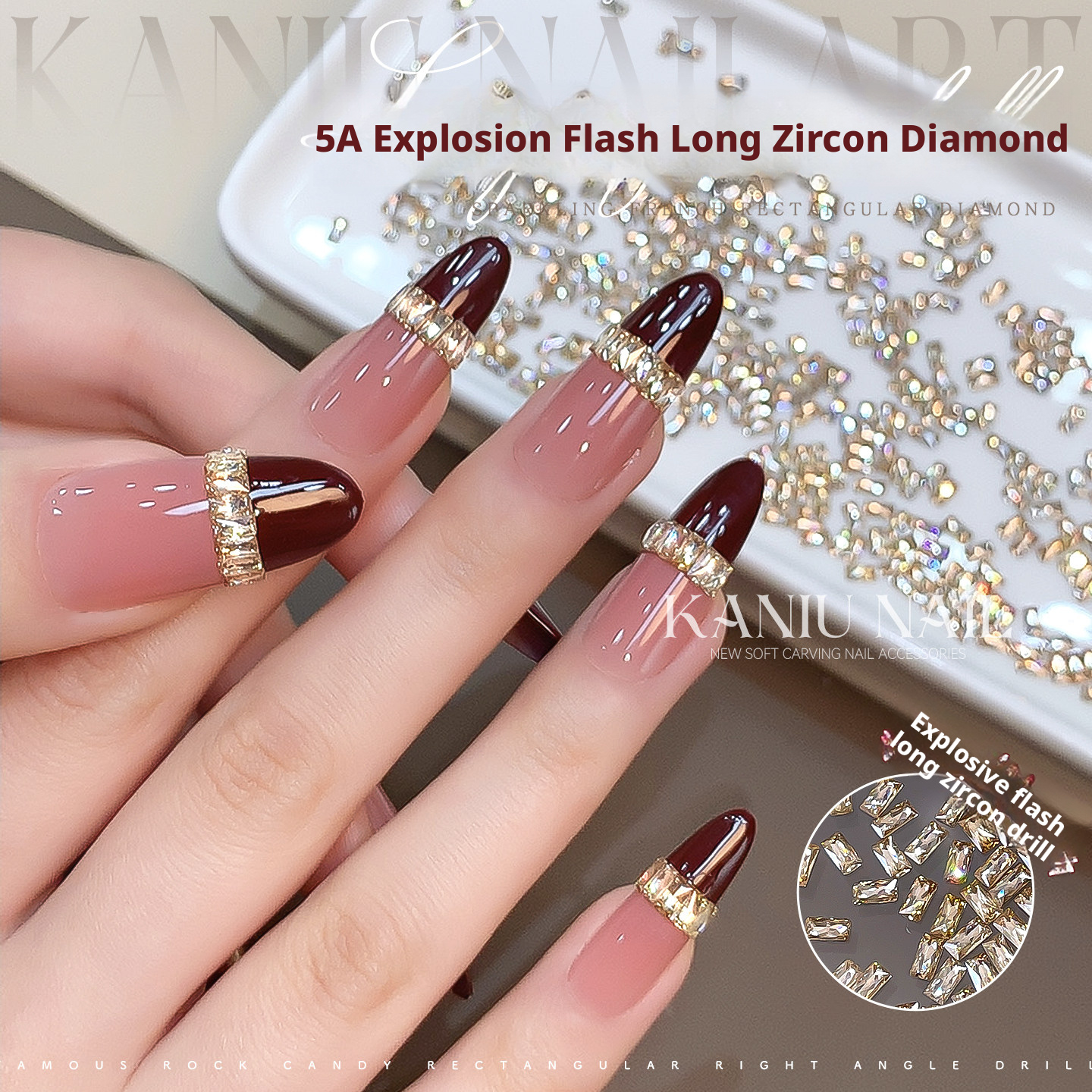 KANIU Champagne rectangular na - Sew On Rhinestone incelemesi ve fiyatı