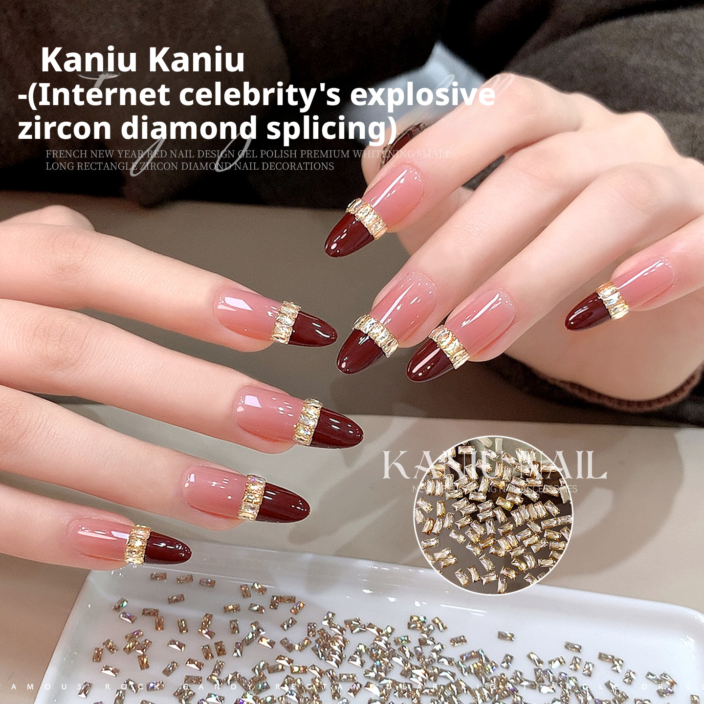KANIU Champagne rectangular na - Sew On Rhinestone incelemesi ve fiyatı