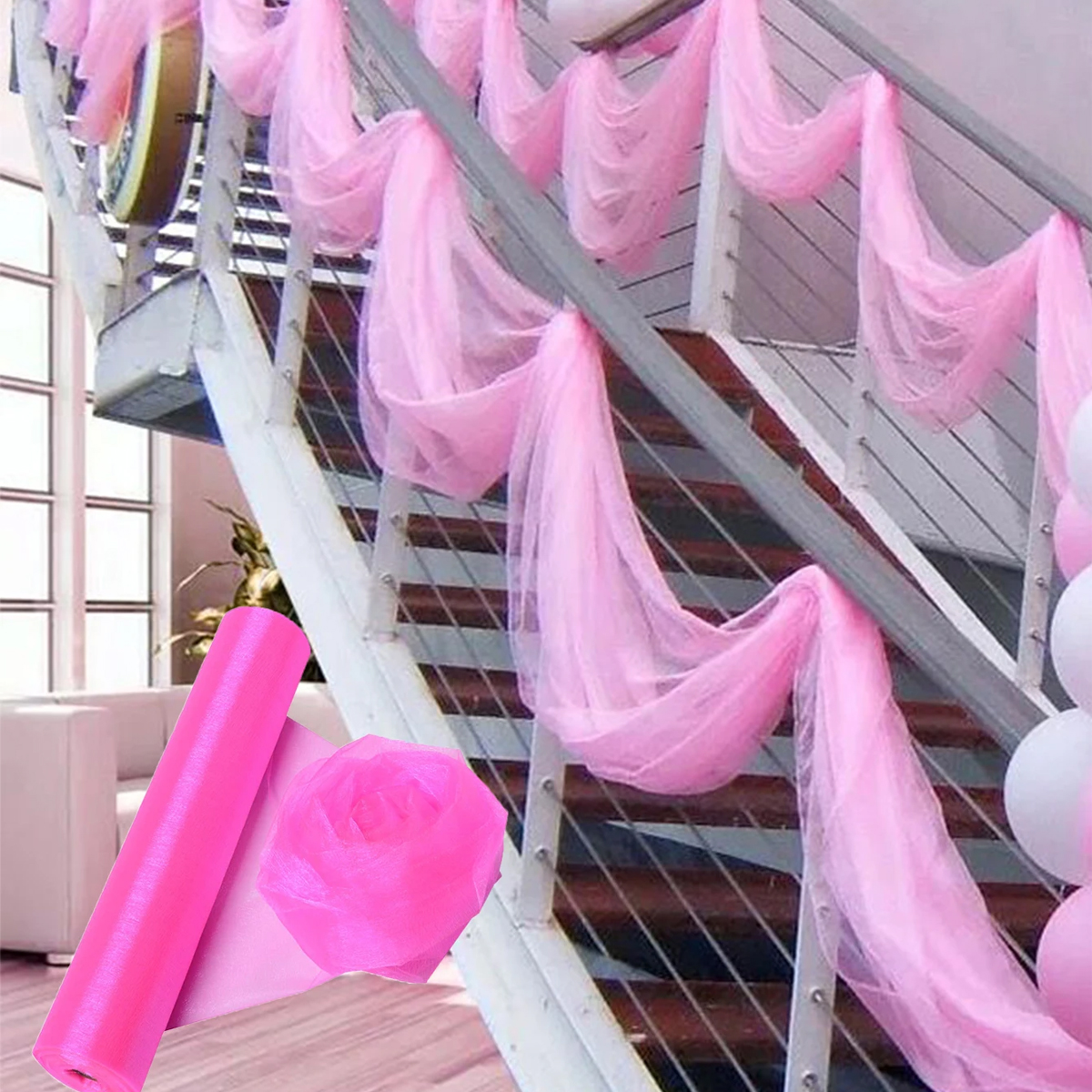 Crystal Organza Fabric Tulle - - Organza Ribbon Spool incelemesi ve fiyatı
