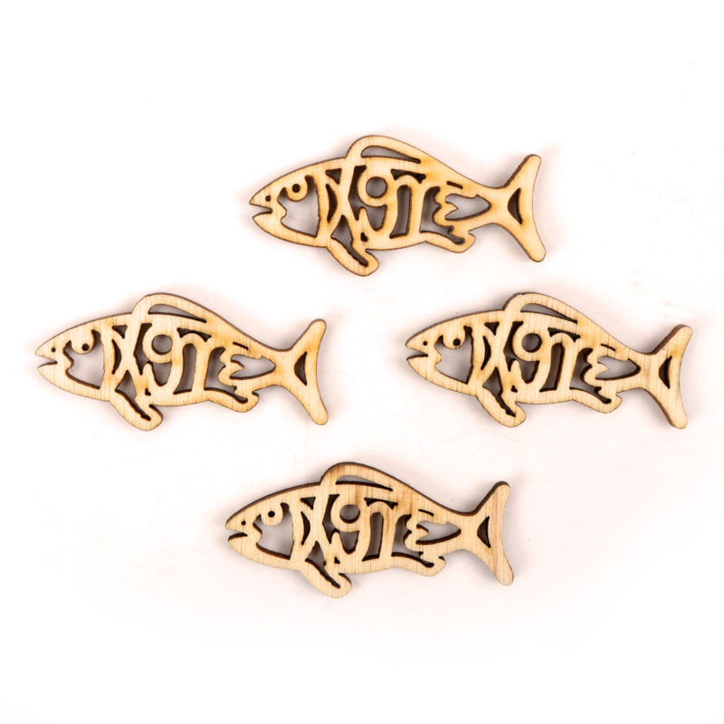 Wooden Cute Fish Shape Arts Pa - Embellishments For Scrapbooking incelemesi ve fiyatı