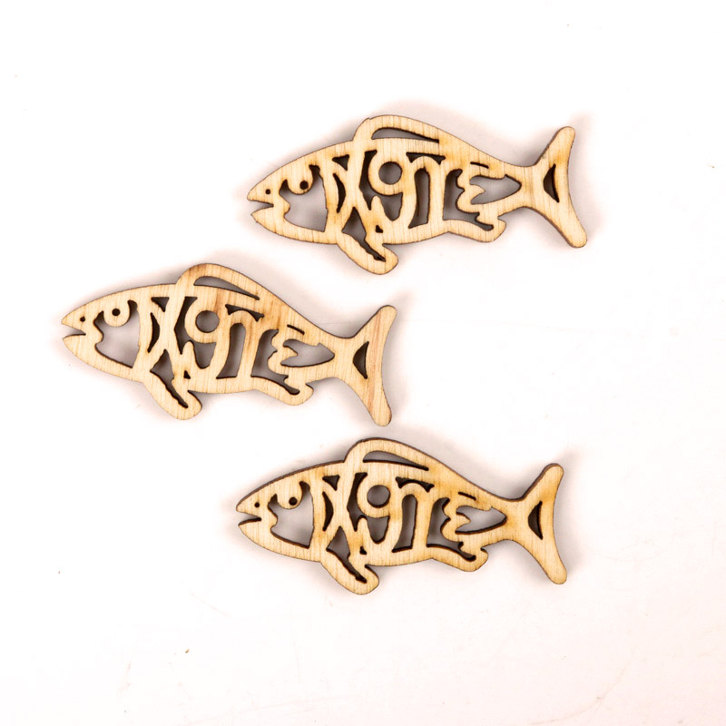 Wooden Cute Fish Shape Arts Pa - Embellishments For Scrapbooking incelemesi ve fiyatı