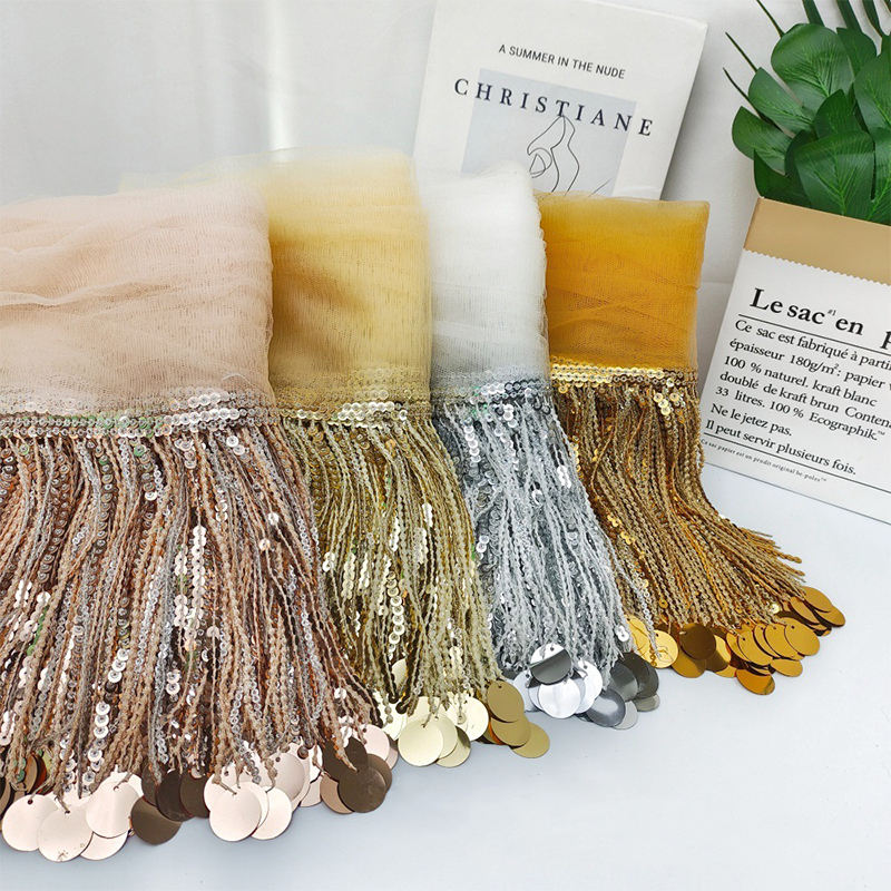 10 Yards Sequins Tassel Lace T - Lace Ribbon Trim incelemesi ve fiyatı