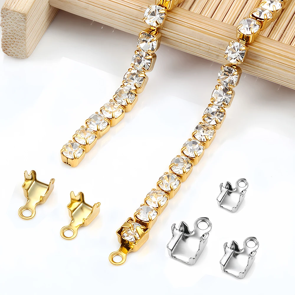 10/20Pcs Stainless Steel Gold  - Beaded Trim Fringe incelemesi ve fiyatı